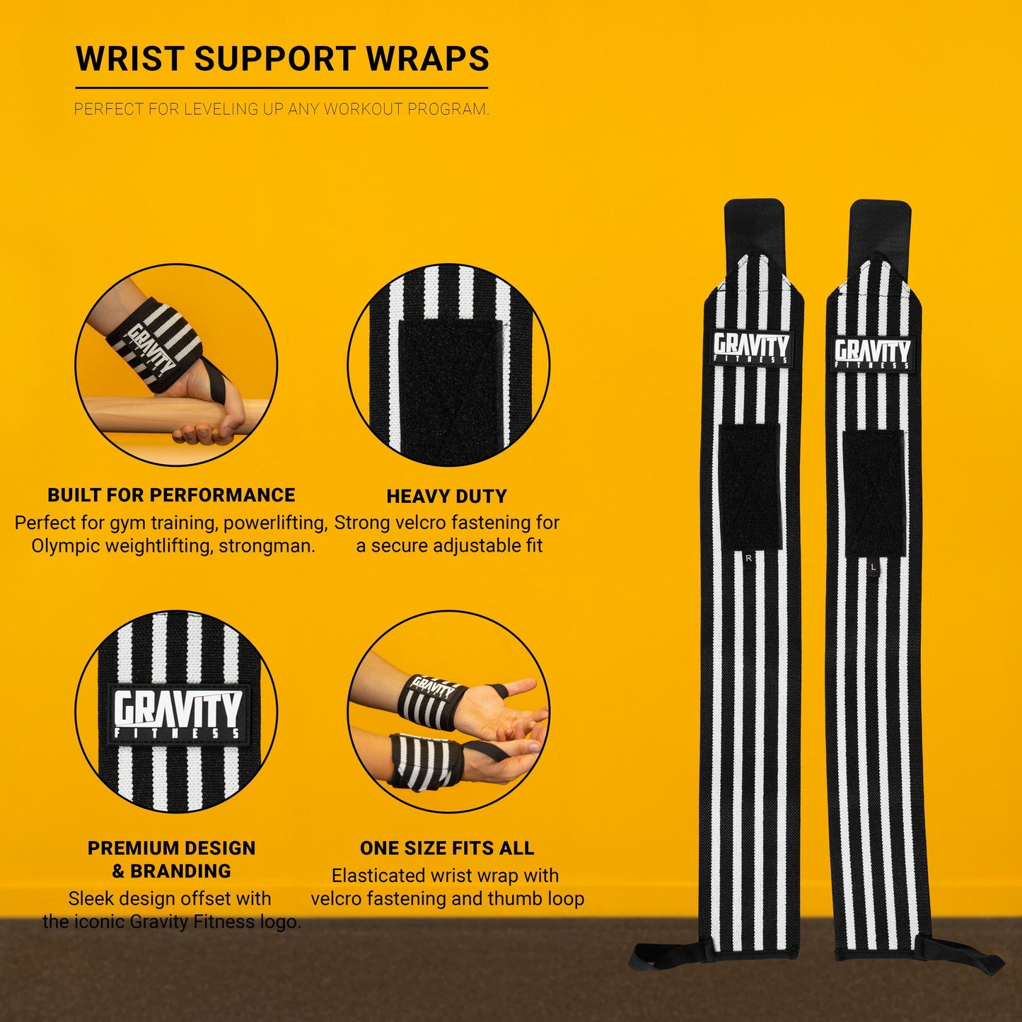Gravity Fitness Wrist Support Wraps